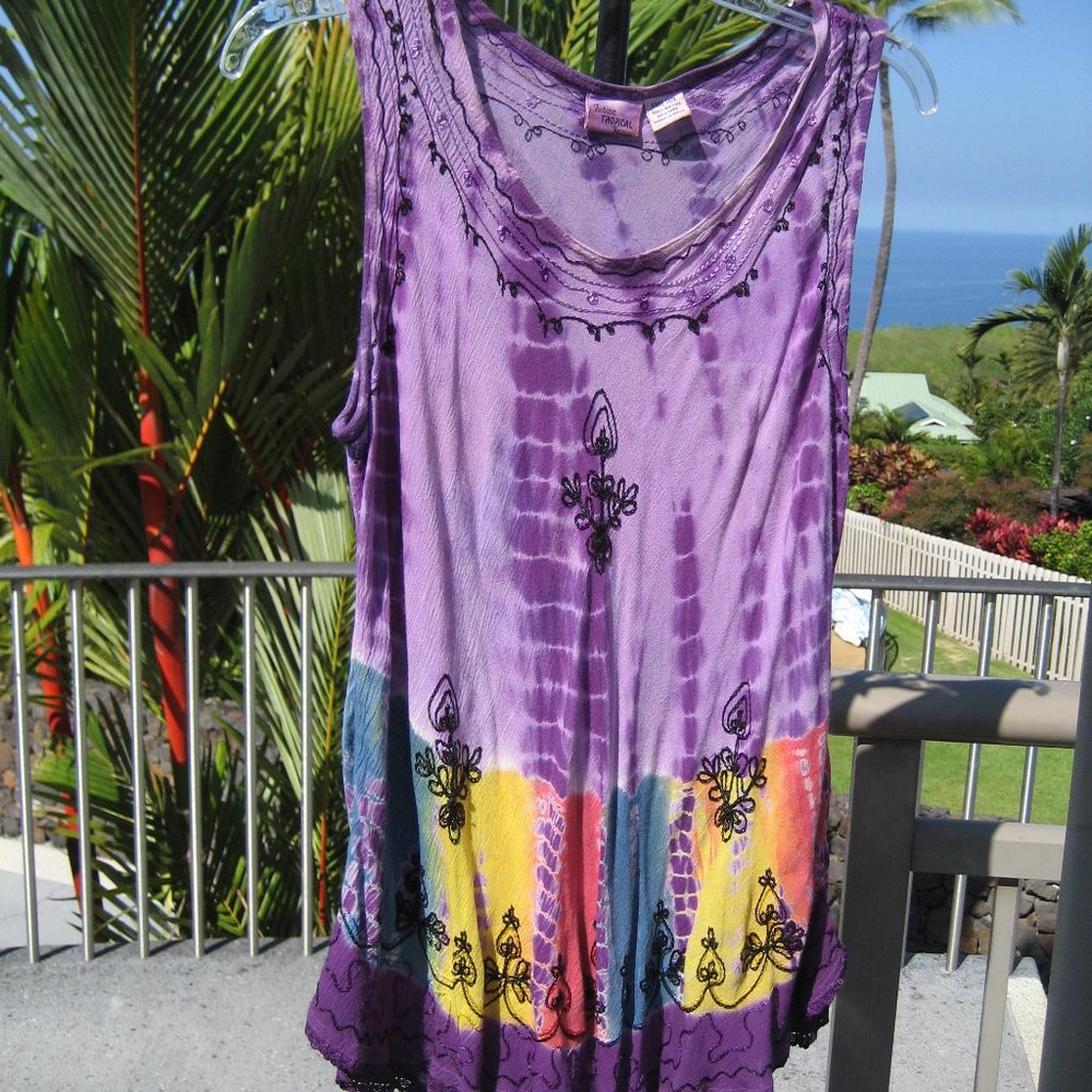 Indian Tropical Fashion sleeveless festival boho hippie top